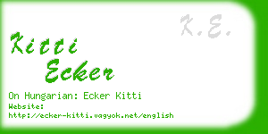 kitti ecker business card